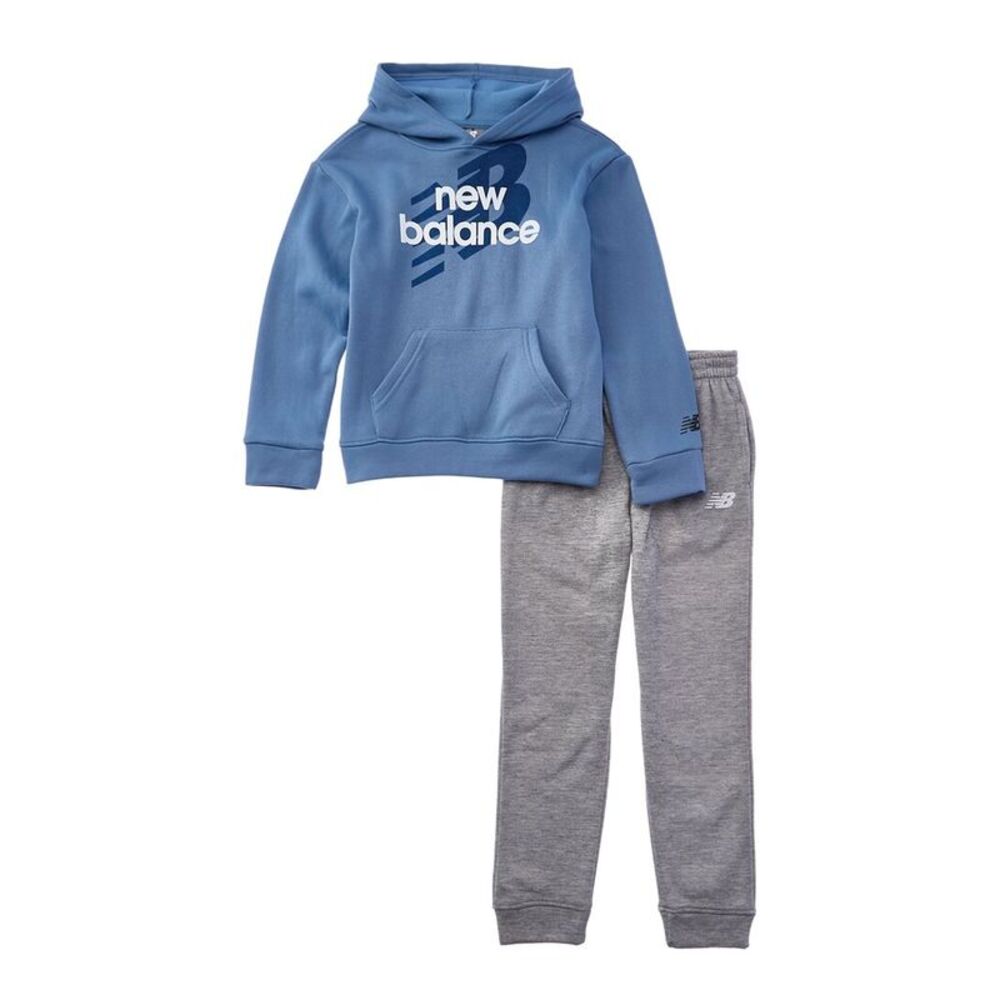 New Balance Boys  2Pc Fleece Hoodie & Jogger Set, Blue